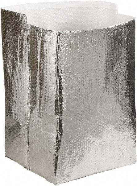 Made in USA - 20" Long x 20" Wide x 20" High x 3/16" Thick Box Liner - Silver, Case - Exact Tool & Supply