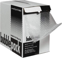 Made in USA - 50' Long x 24" Wide x 1/2" Thick, Bubble Roll - Clear - Exact Tool & Supply