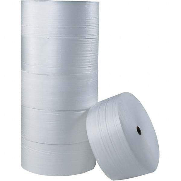 Made in USA - 250' Long x 48" Wide x 1/4" Thick, Foam Roll - White - Exact Tool & Supply