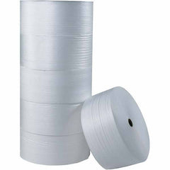 Made in USA - 250' Long x 12" Wide x 1/4" Thick, Foam Roll - White - Exact Tool & Supply