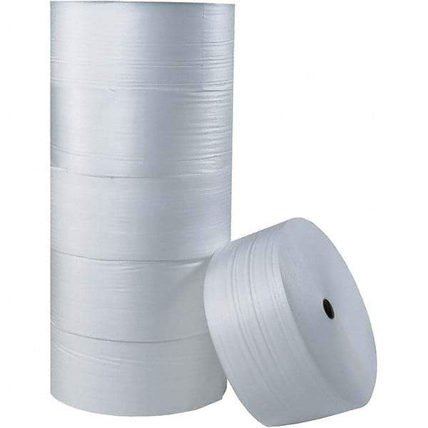 Made in USA - 550' Long x 6" Wide x 1/8" Thick, Foam Roll - White - Exact Tool & Supply