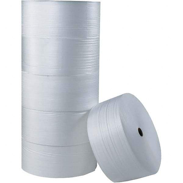 Made in USA - 750' Long x 72" Wide x 3/32" Thick, Foam Roll - White - Exact Tool & Supply