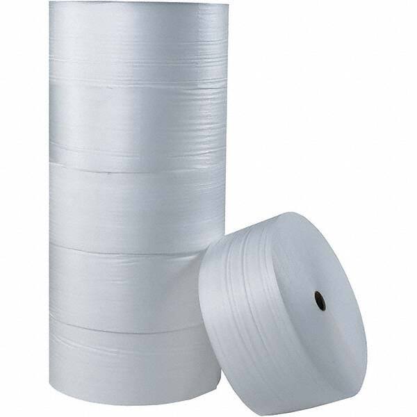 Made in USA - 1,250' Long x 48" Wide x 1/16" Thick, Foam Roll - White - Exact Tool & Supply