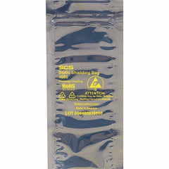 Made in USA - 8" Long x 4" Wide, 3.1 mil Thick, Self Seal Static Shield Bag - Transparent, Metal-In, Standard Grade - Exact Tool & Supply
