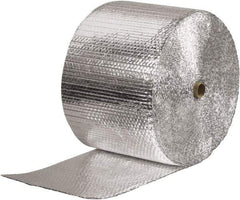 Made in USA - 125' Long x 16" Wide x 3/16" Thick, Bubble Roll - Silver - Exact Tool & Supply