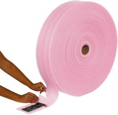 Made in USA - 6,600" Long x 24" Wide, Antistatic Foam Roll - Pink, Standard Grade - Exact Tool & Supply