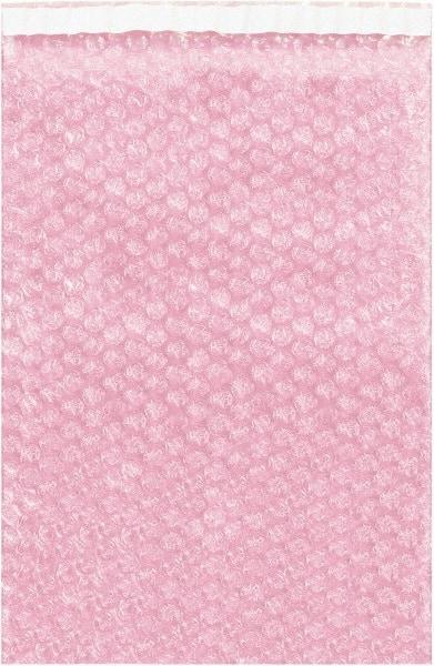 Value Collection - 5-1/2" Long x 4" Wide, Adhesive Flap Antistatic Bubble Pouch - Pink, Standard Grade - Exact Tool & Supply