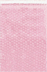 Value Collection - 5-1/2" Long x 4" Wide, Adhesive Flap Antistatic Bubble Pouch - Pink, Standard Grade - Exact Tool & Supply