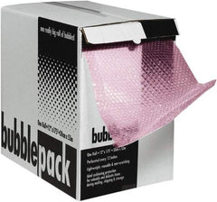 Made in USA - 600" Long x 24" Wide, Antistatic Bubble Roll - Pink, Standard Grade - Exact Tool & Supply