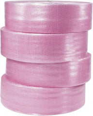 Made in USA - 9,000" Long x 12" Wide, Antistatic Bubble Roll - Pink, Standard Grade - Exact Tool & Supply