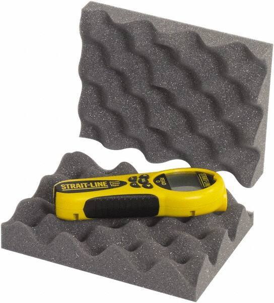 Made in USA - 6" Wide x 2" Thick, Convoluted Foam - Charcoal - Exact Tool & Supply
