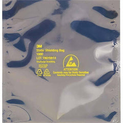 Made in USA - 18" Long x 18" Wide, 3.1 mil Thick, Open Top Static Shield Bag - Transparent, Metal-In, Standard Grade - Exact Tool & Supply