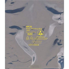 Made in USA - 8" Long x 4" Wide, 3.1 mil Thick, Open Top Static Shield Bag - Transparent, Metal-In, Standard Grade - Exact Tool & Supply