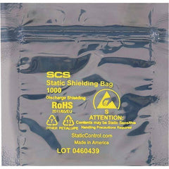 Made in USA - 24" Long x 24" Wide, 3.1 mil Thick, Self Seal Static Shield Bag - Transparent, Metal-In, Standard Grade - Exact Tool & Supply