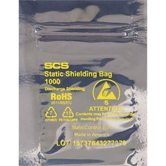 Made in USA - 20" Long x 15" Wide, 3.1 mil Thick, Self Seal Static Shield Bag - Transparent, Metal-In, Standard Grade - Exact Tool & Supply