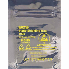 Made in USA - 7" Long x 5" Wide, 3.1 mil Thick, Self Seal Static Shield Bag - Transparent, Metal-In, Standard Grade - Exact Tool & Supply