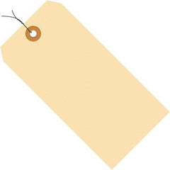 Made in USA - 6-1/4" High x 3-1/8" Long, Safety & Facility Blank Tag - Manila Cardstock - Exact Tool & Supply