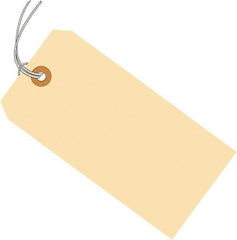 Made in USA - 7-1/2" High x 3-3/4" Long, Safety & Facility Blank Tag - Manila Cardstock - Exact Tool & Supply