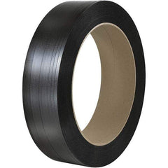 Made in USA - 2,200' Long x 5/8" Wide, Coil Case Polyester Hand Strapping - 900 Lb Capacity, 0.025" Thick - Exact Tool & Supply