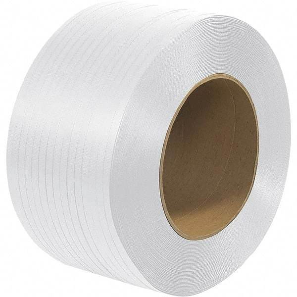 Made in USA - 9,900' Long x 1/2" Wide, Coil Case Polypropylene Strapping - 300 Lb Capacity, 0.023" Thick - Exact Tool & Supply