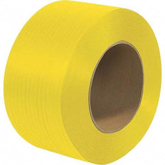 Made in USA - 9,000' Long x 1/2" Wide, Coil Case Polypropylene Strapping - 250 Lb Capacity, 0.02" Thick - Exact Tool & Supply