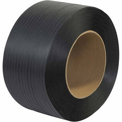 Made in USA - 6,600' Long x 1/2" Wide, Coil Case Polypropylene Strapping - 500 Lb Capacity, 0.026" Thick - Exact Tool & Supply