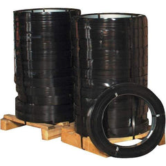 Made in USA - 2,050' Long x 5/8" Wide, Oscillated Coil Steel Strapping - 2,000 Lb Capacity, 0.023" Thick - Exact Tool & Supply