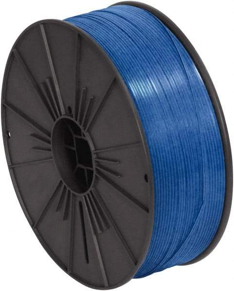 Made in USA - 7,000" Long, Bag Tie - Blue - Exact Tool & Supply