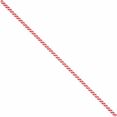 Made in USA - 9" Long, Bag Tie - Red/White - Exact Tool & Supply