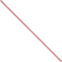 Made in USA - 8" Long, Bag Tie - Red/White - Exact Tool & Supply