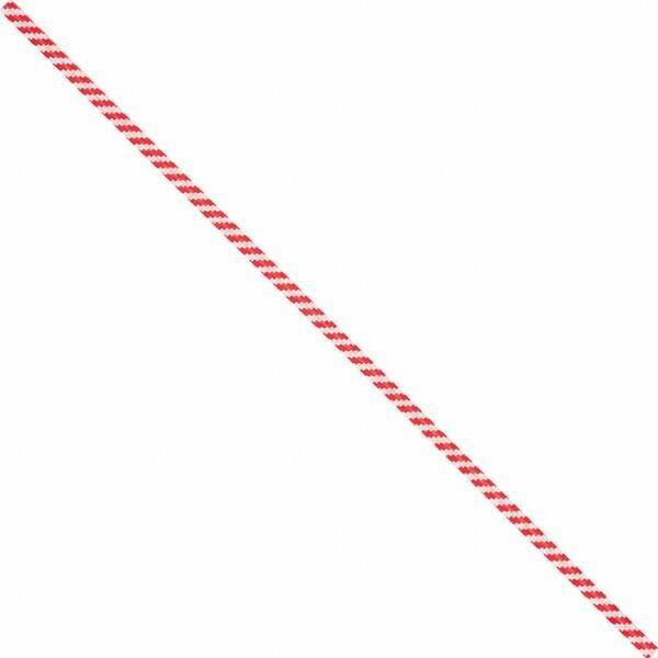 Made in USA - 7" Long, Bag Tie - Red/White - Exact Tool & Supply