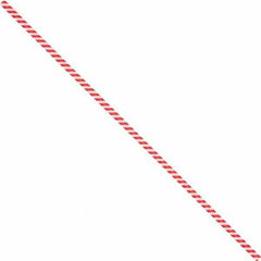 Made in USA - 7" Long, Bag Tie - Red/White - Exact Tool & Supply