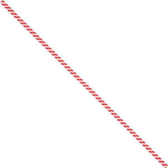 Made in USA - 5" Long, Bag Tie - Red/White - Exact Tool & Supply