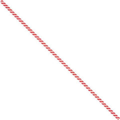 Made in USA - 4" Long, Bag Tie - Red/White - Exact Tool & Supply