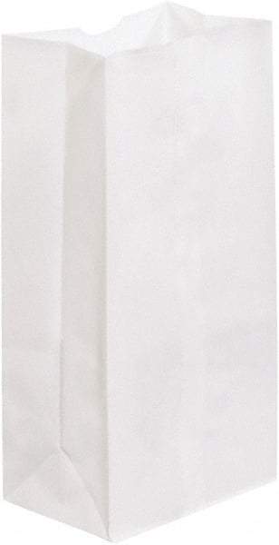 Made in USA - Kraft Grocery Bag - 7-1/16 x 4-1/2 x 13-3/4, White - Exact Tool & Supply