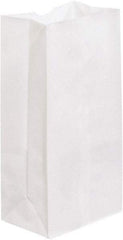 Made in USA - Kraft Grocery Bag - 7-1/16 x 4-1/2 x 13-3/4, White - Exact Tool & Supply