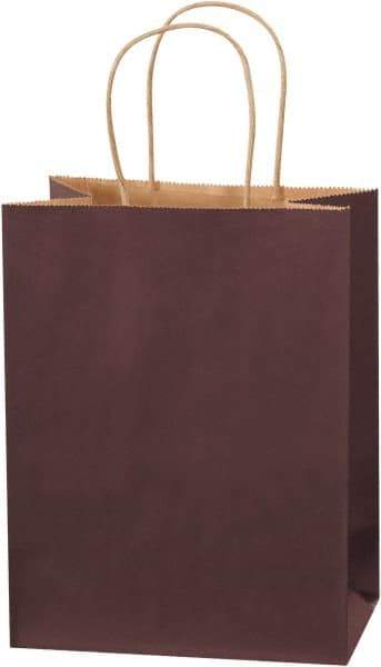 Made in USA - Kraft Grocery Bag - 8 x 4-1/2 x 10-1/4, Brown - Exact Tool & Supply