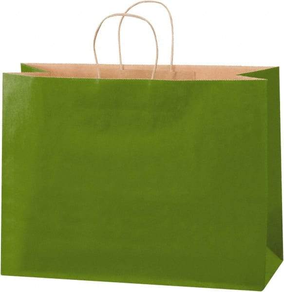 Made in USA - Kraft Grocery Bag - 16 x 6 x 12, Tea - Exact Tool & Supply