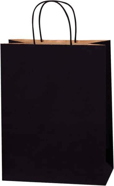 Made in USA - Kraft Grocery Bag - 10 x 5 x 13, Black - Exact Tool & Supply