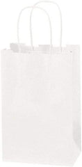 Made in USA - Kraft Grocery Bag - 5-1/4 x 3-1/4 x 8-3/8, White - Exact Tool & Supply