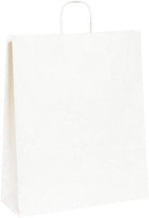 Made in USA - Kraft Grocery Bag - 16 x 6 x 19-1/4, White - Exact Tool & Supply