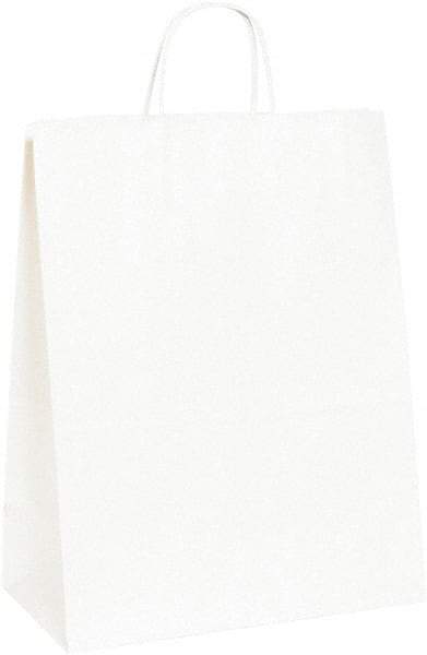 Made in USA - Kraft Grocery Bag - 13 x 7 x 17, White - Exact Tool & Supply