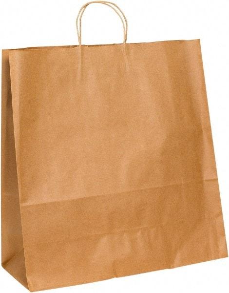 Made in USA - Kraft Grocery Bag - 18 x 7 x 18-3/4, Kraft - Exact Tool & Supply