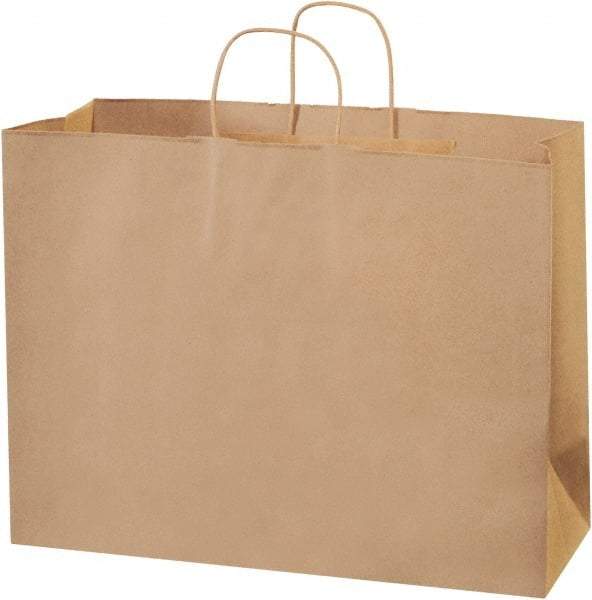 Made in USA - Kraft Grocery Bag - 16 x 6 x 12, Kraft - Exact Tool & Supply