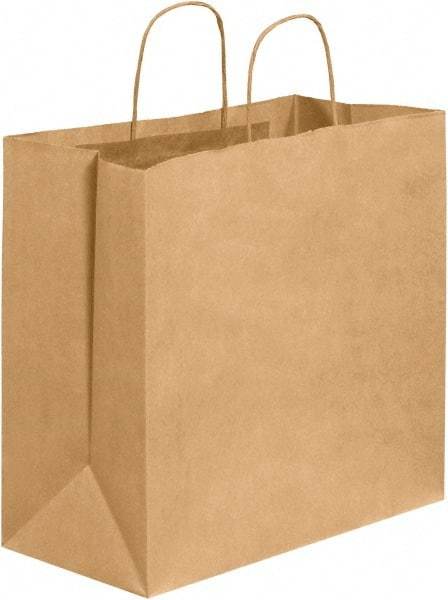 Made in USA - Kraft Grocery Bag - 13 x 7 x 13, Kraft - Exact Tool & Supply