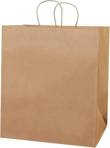 Made in USA - Kraft Grocery Bag - 14 x 10 x 15-1/2, Kraft - Exact Tool & Supply
