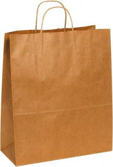 Made in USA - Kraft Grocery Bag - 13 x 6 x 15-3/4, Kraft - Exact Tool & Supply