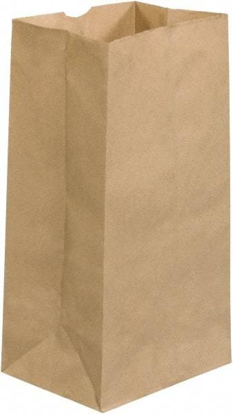 Made in USA - Kraft Grocery Bag - 8-1/4 x 6-1/8 x 15-7/8, Kraft - Exact Tool & Supply