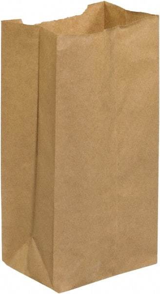 Made in USA - Kraft Grocery Bag - 4-3/4 x 2-15/16 x 8-9/16, Kraft - Exact Tool & Supply