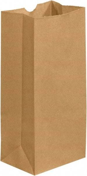 Made in USA - Kraft Grocery Bag - 5-1/4 x 3-7/16 x 10-15/16, Kraft - Exact Tool & Supply